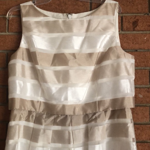 🥂TAHARI🥂STRIPE SHANTUNG POPOVER GOWN🥂 - Picture 8 of 12